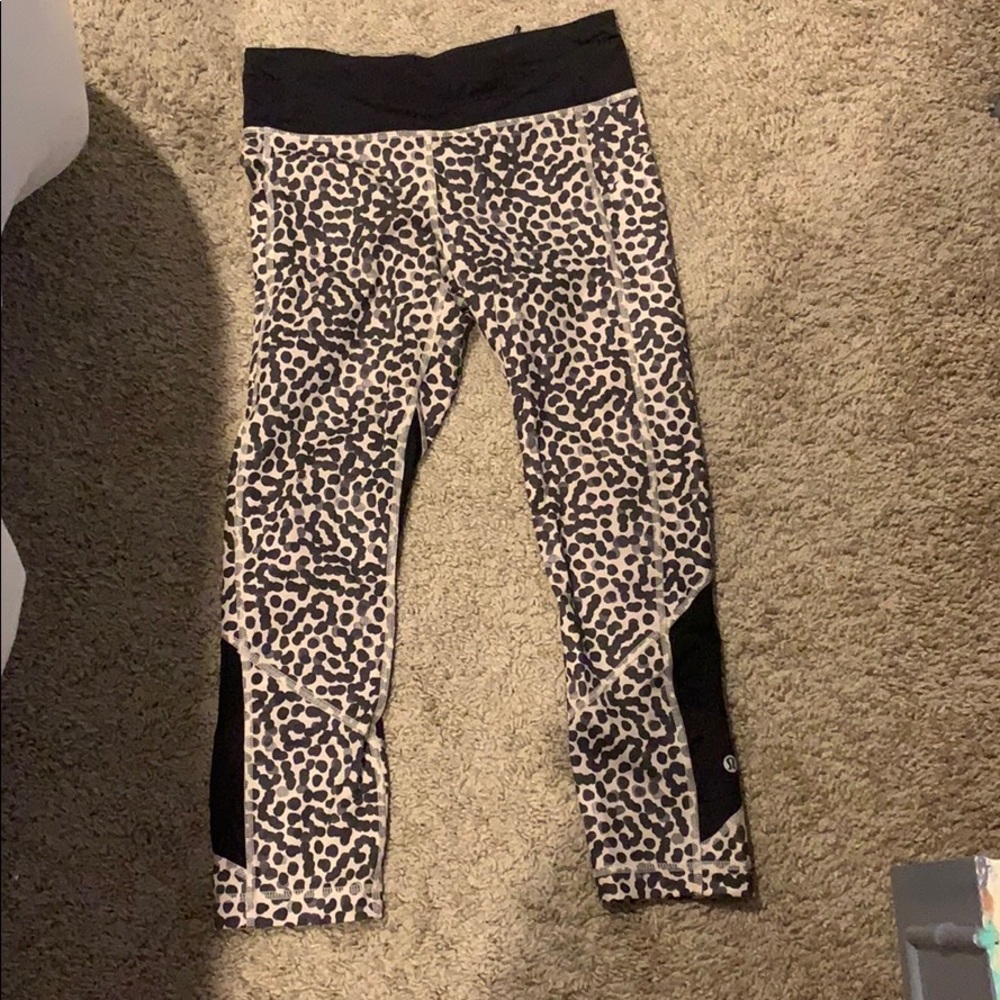 Tan and Black Spotted Lululemon Leggings